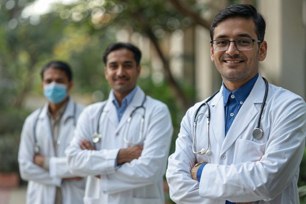 Hospital Uniforms — Doctors, Nurses and Staff in Professional Attire